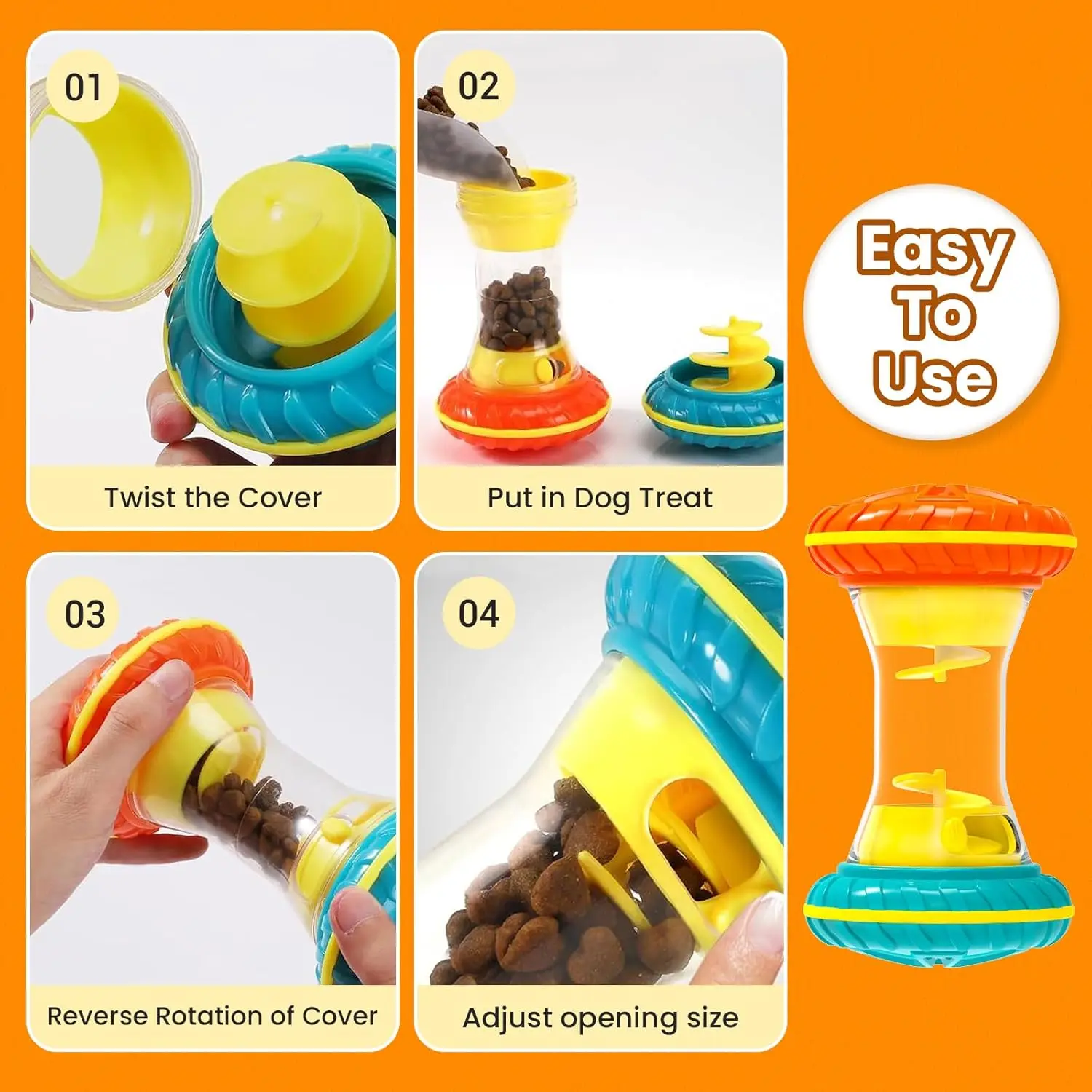 Interactive Dog Food Dispenser Rolling Toy - Image 6