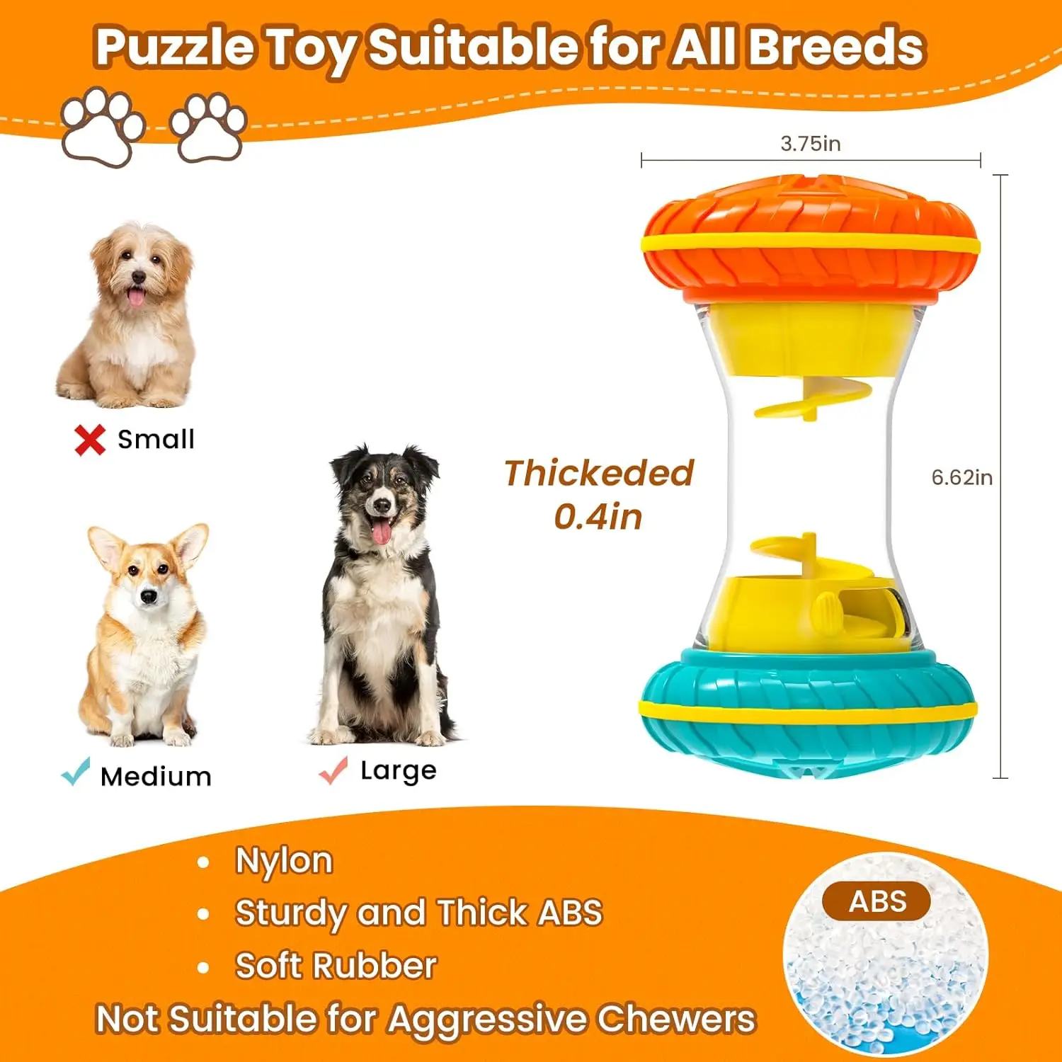Interactive Dog Food Dispenser Rolling Toy - Image 2
