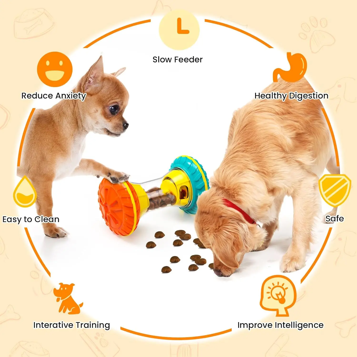 Interactive Dog Food Dispenser Rolling Toy - Image 5
